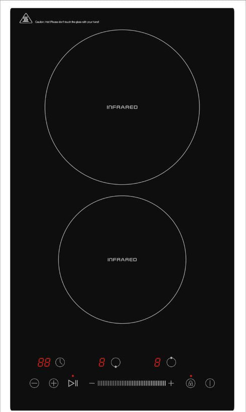 اجاق برقی توکار وارداتی دو شعله واریانت مدل V-HEO-203