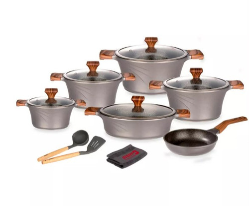 سرویس 14 پارچه سزار (تیتانیوم) - درب پیرکس T