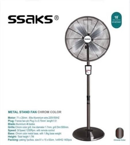 پنکه ساکس تمام فلزی مدل AFS1801S