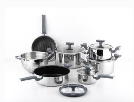 سرویس قابلمه ۱۲ پارچه استیل بایترون