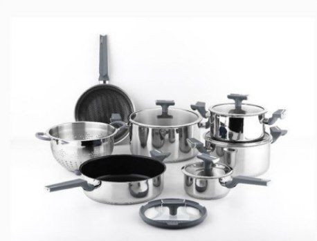 سرویس قابلمه ۱۲ پارچه استیل بایترون