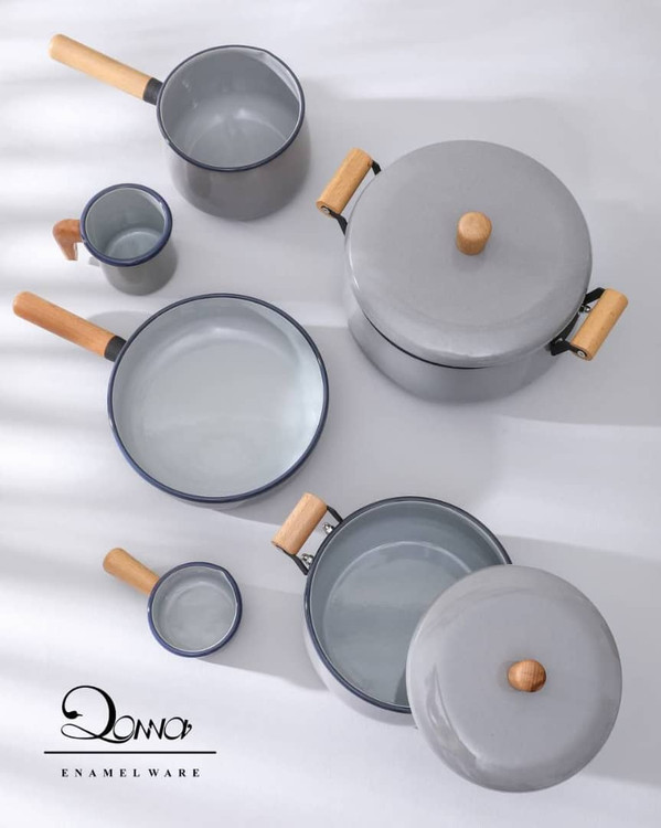 سرویس قابلمه لعابی Donna ( رنگ طوسی )