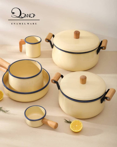 سرویس قابلمه لعابی Donna ( رنگ کرم )