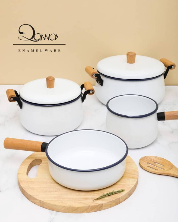 سرویس قابلمه لعابی Donna ( رنگ سفید)