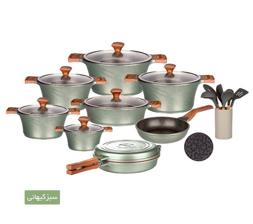 سرویس 23 پارچه سزار (تیتانیوم) درب پیرکس T