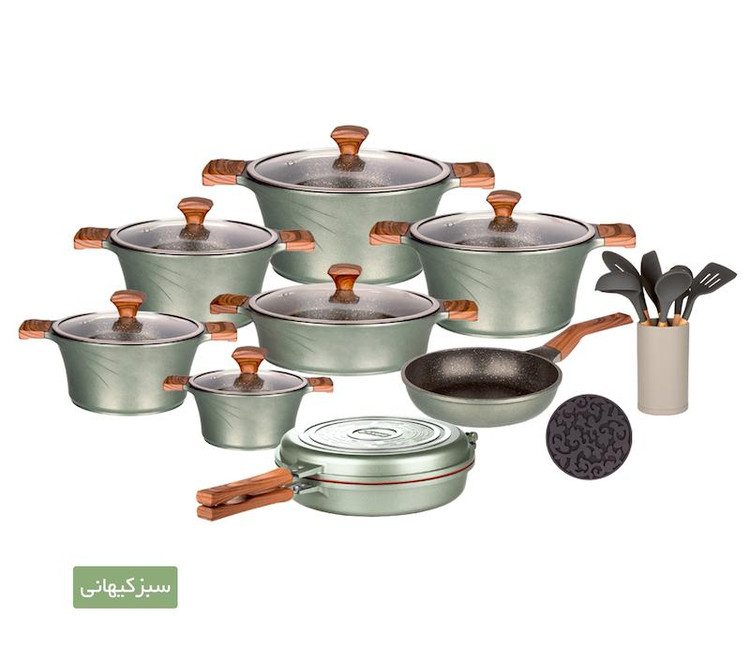 سرویس 23 پارچه سزار (تیتانیوم) درب پیرکس T